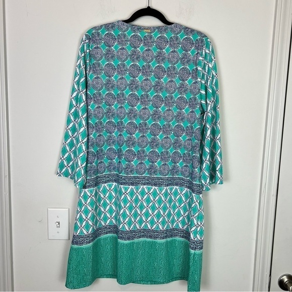 Cabana Life dress womens XL Beach Blue Stretchy Summer Knee Length Tie String - Picture 11 of 11